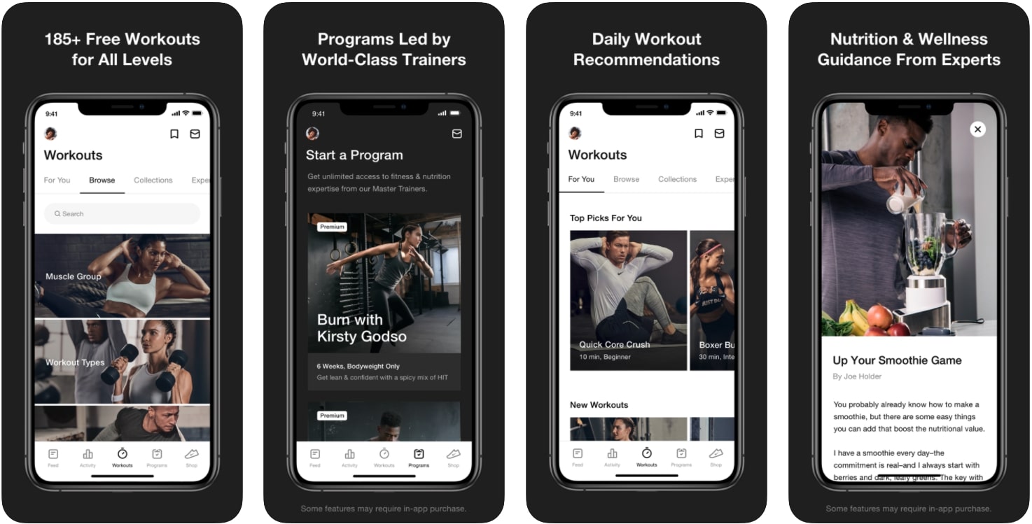 Nike on sale fitness app